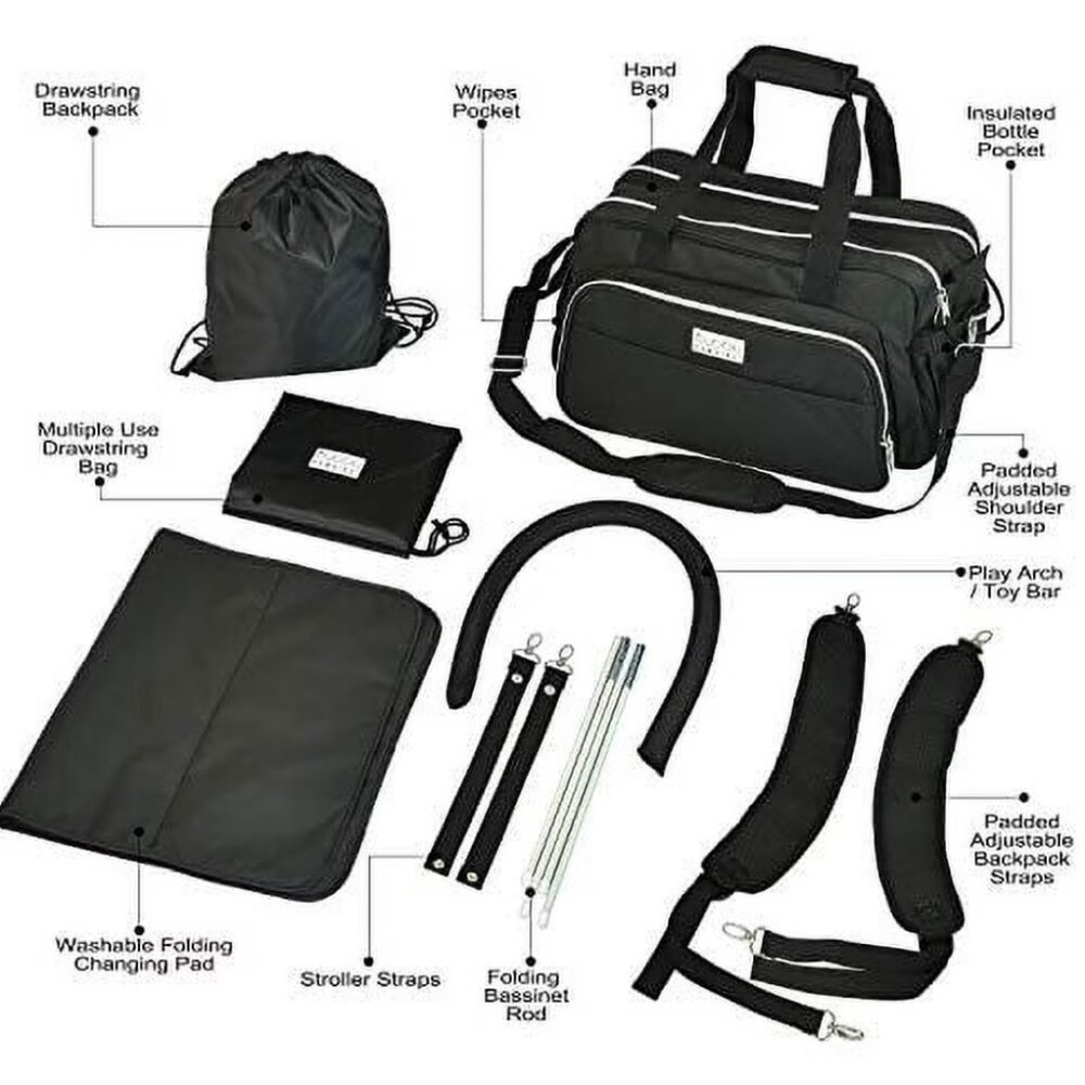 *NWT* Bubbly Bambina Diaper Bag Backpack - Portable 3 in 1 Diaper Bag